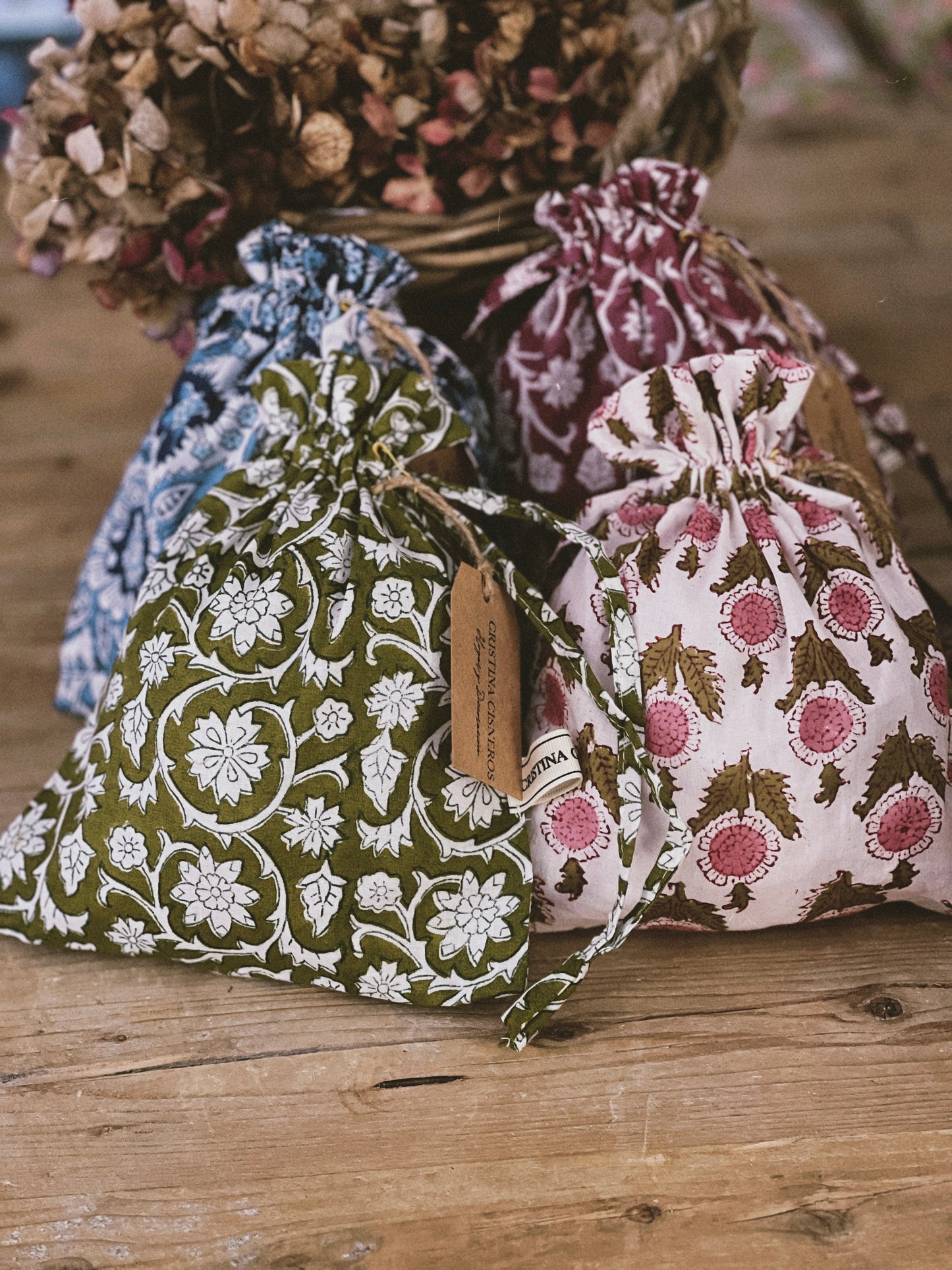 Floral Block Print Bag