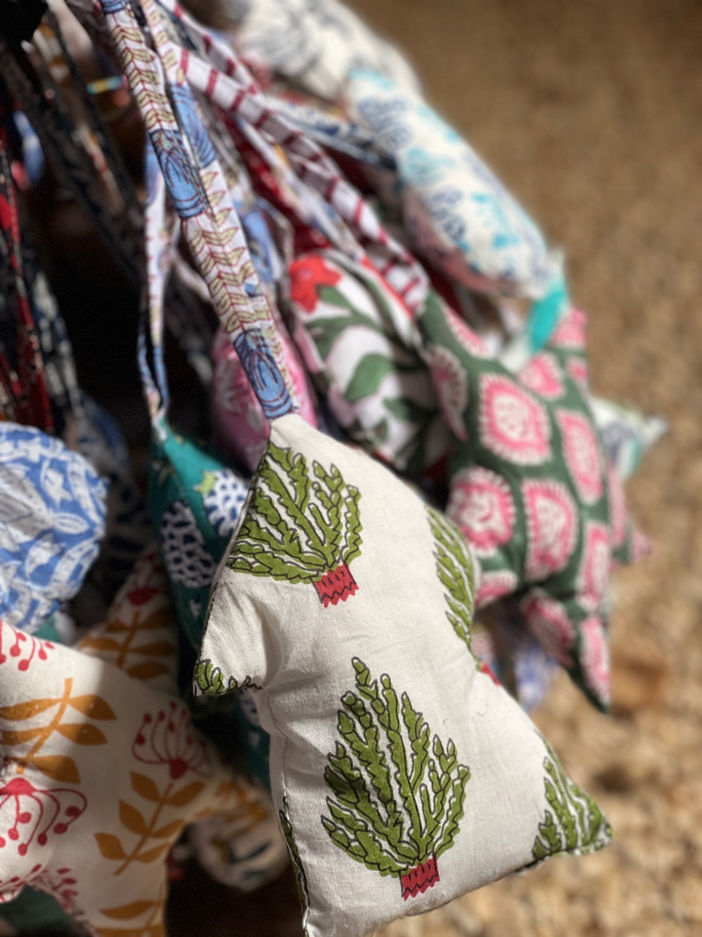 HAND BLOCK PRINTED TEXTILE ORNAMENT