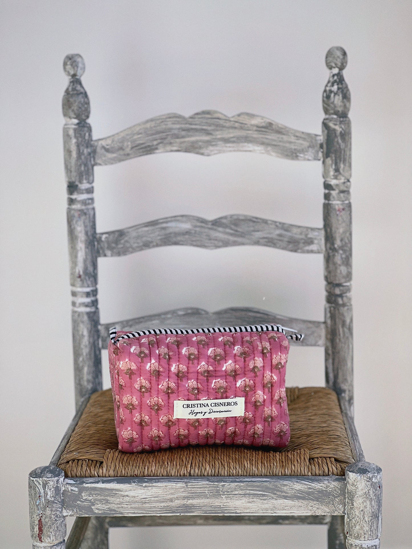 NECESER BLOCK PRINT FLORAL COLOR ROSA