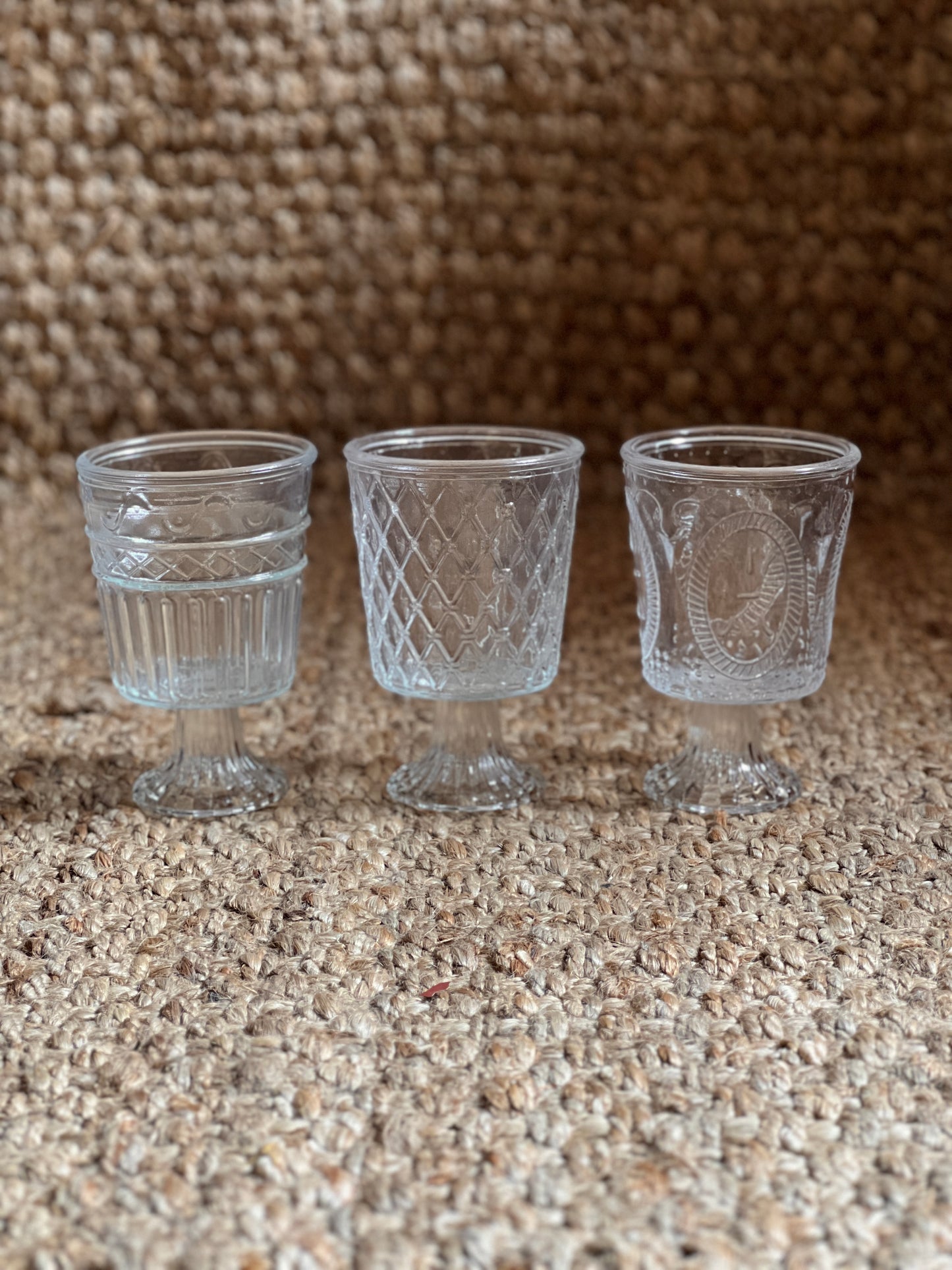 RUSTIC BROCADE GLASS CUP VASE