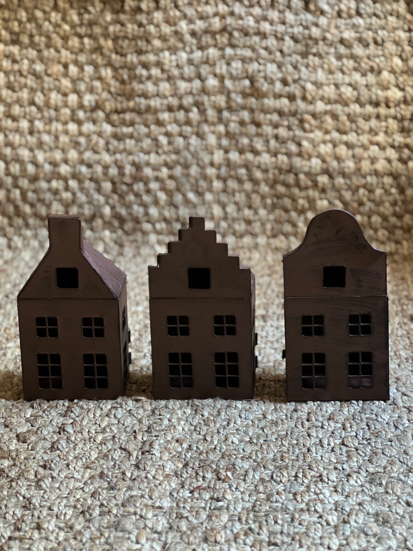 METALLIC HOUSE LANTERN CHRISTMAS ORNAMENT CORTEN