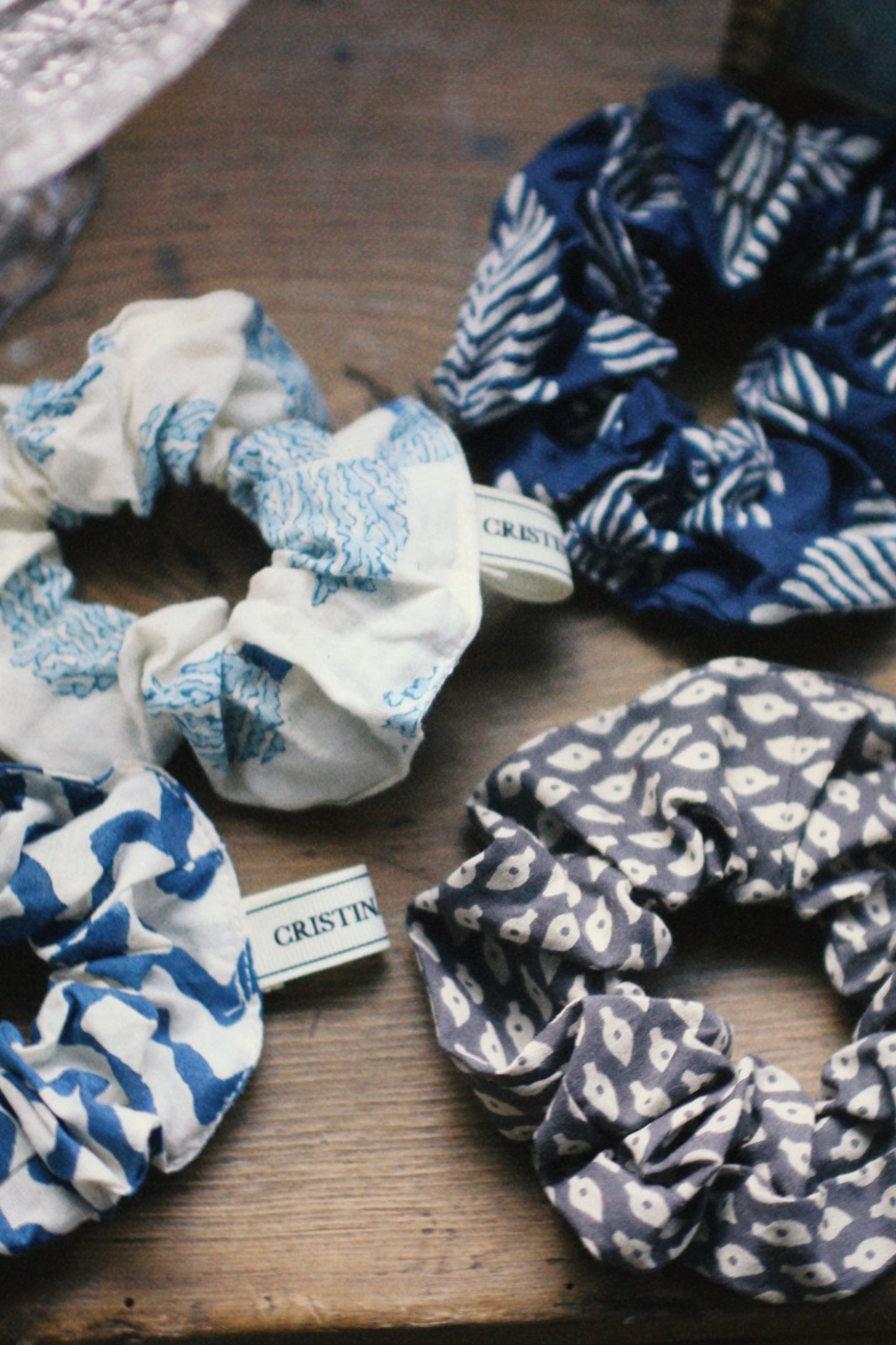 VARIED BLOCK PRINTED SCRUNCHIES