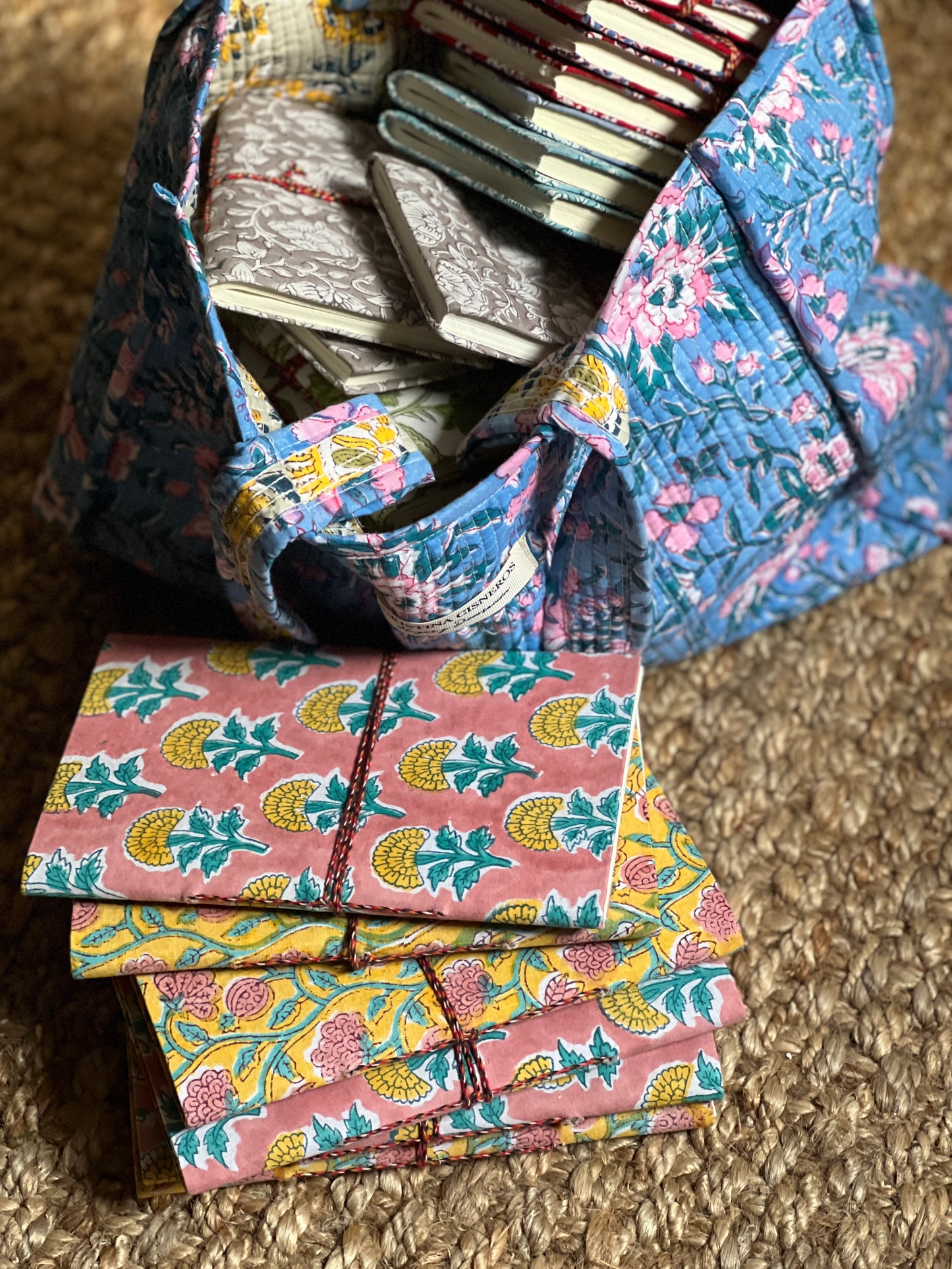 YELLOW BLOCK PRINT NOTEBOOK