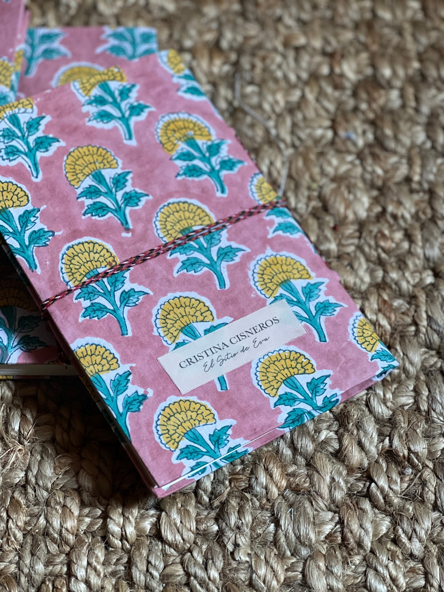 PINK BLOCK PRINT NOTEBOOK