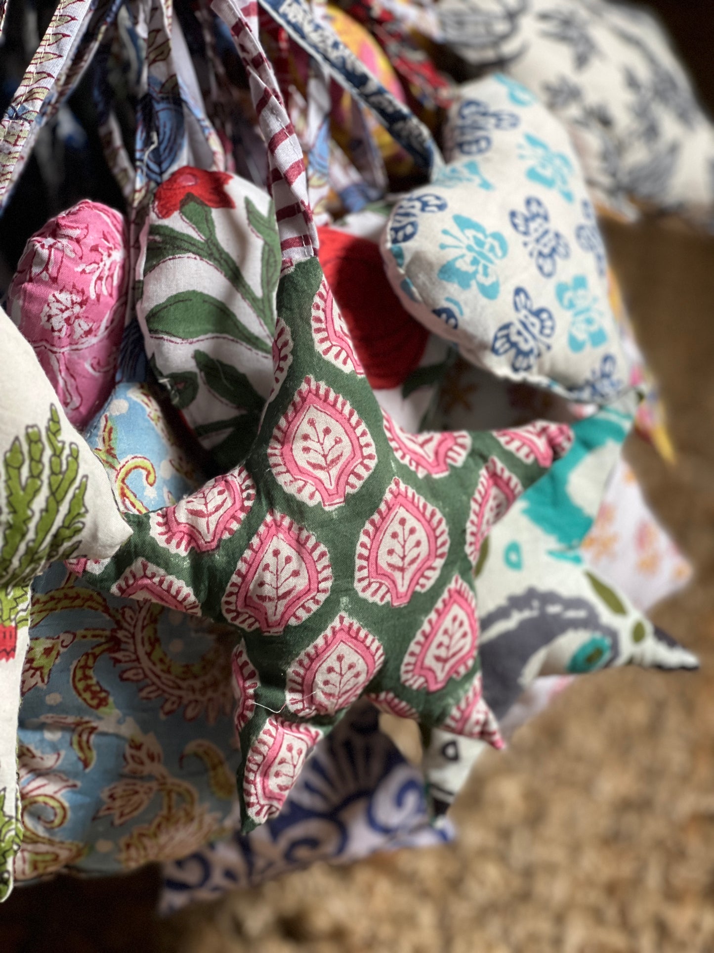 HAND BLOCK PRINTED TEXTILE ORNAMENT