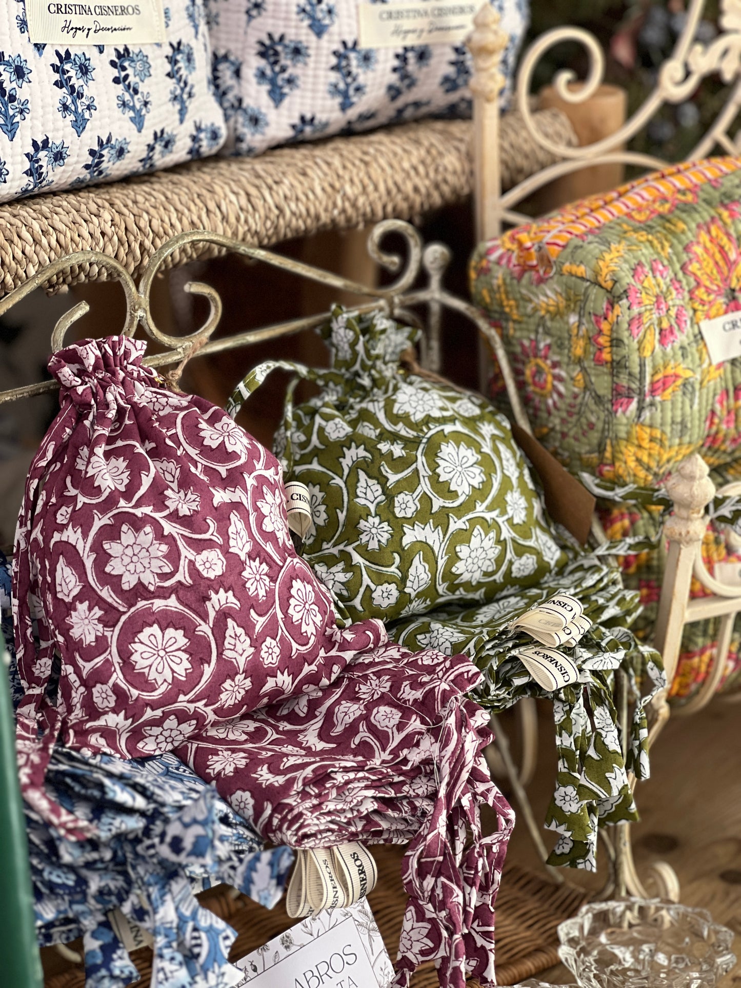 Floral Block Print Bag