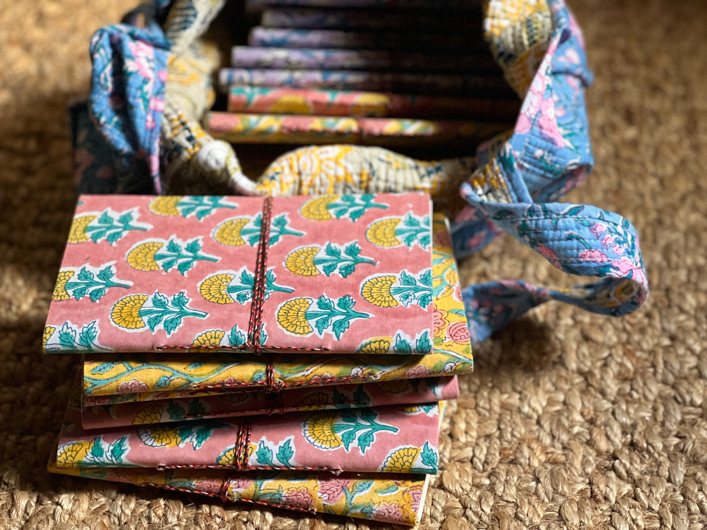 PINK BLOCK PRINT NOTEBOOK