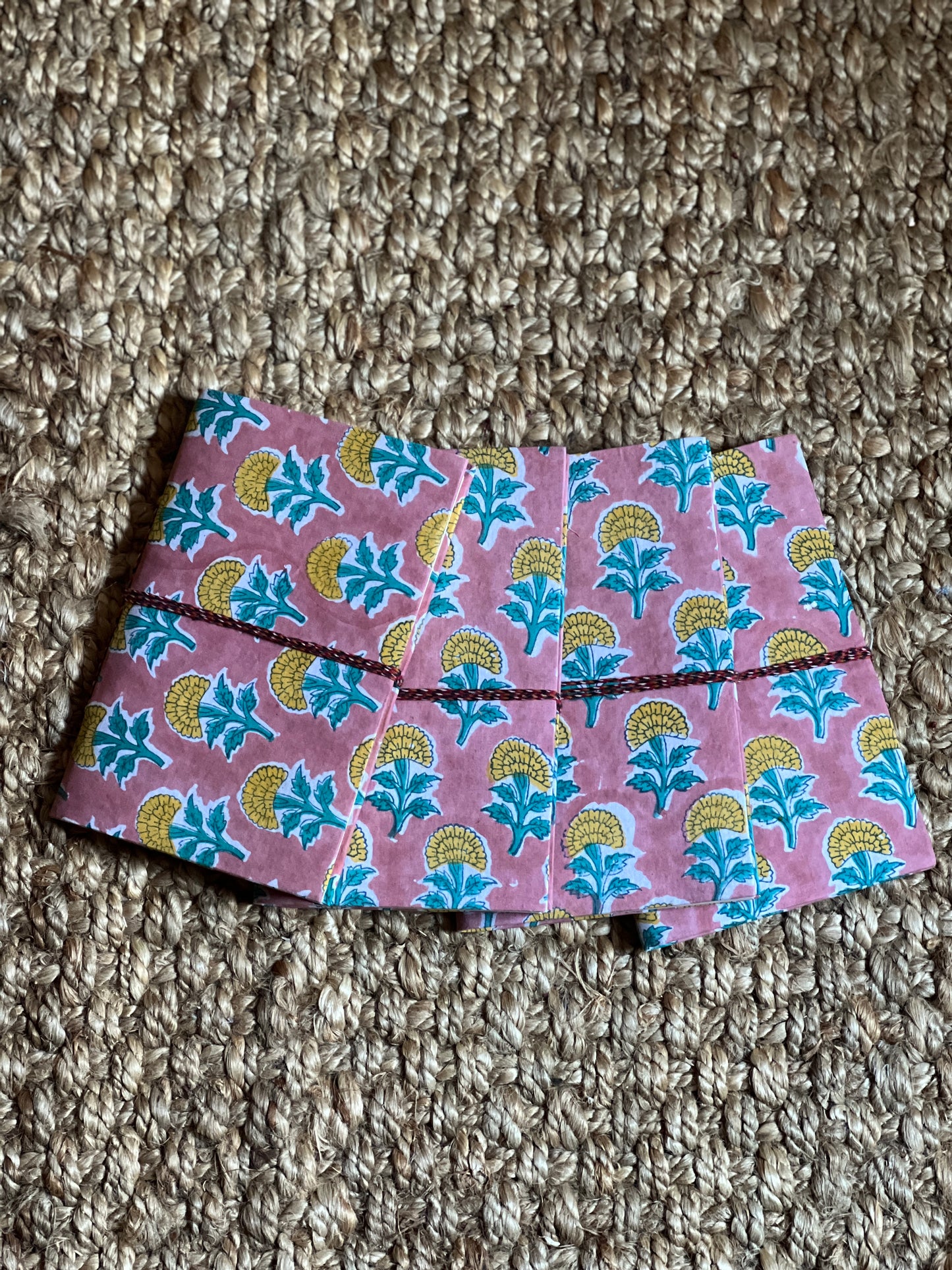 PINK BLOCK PRINT NOTEBOOK