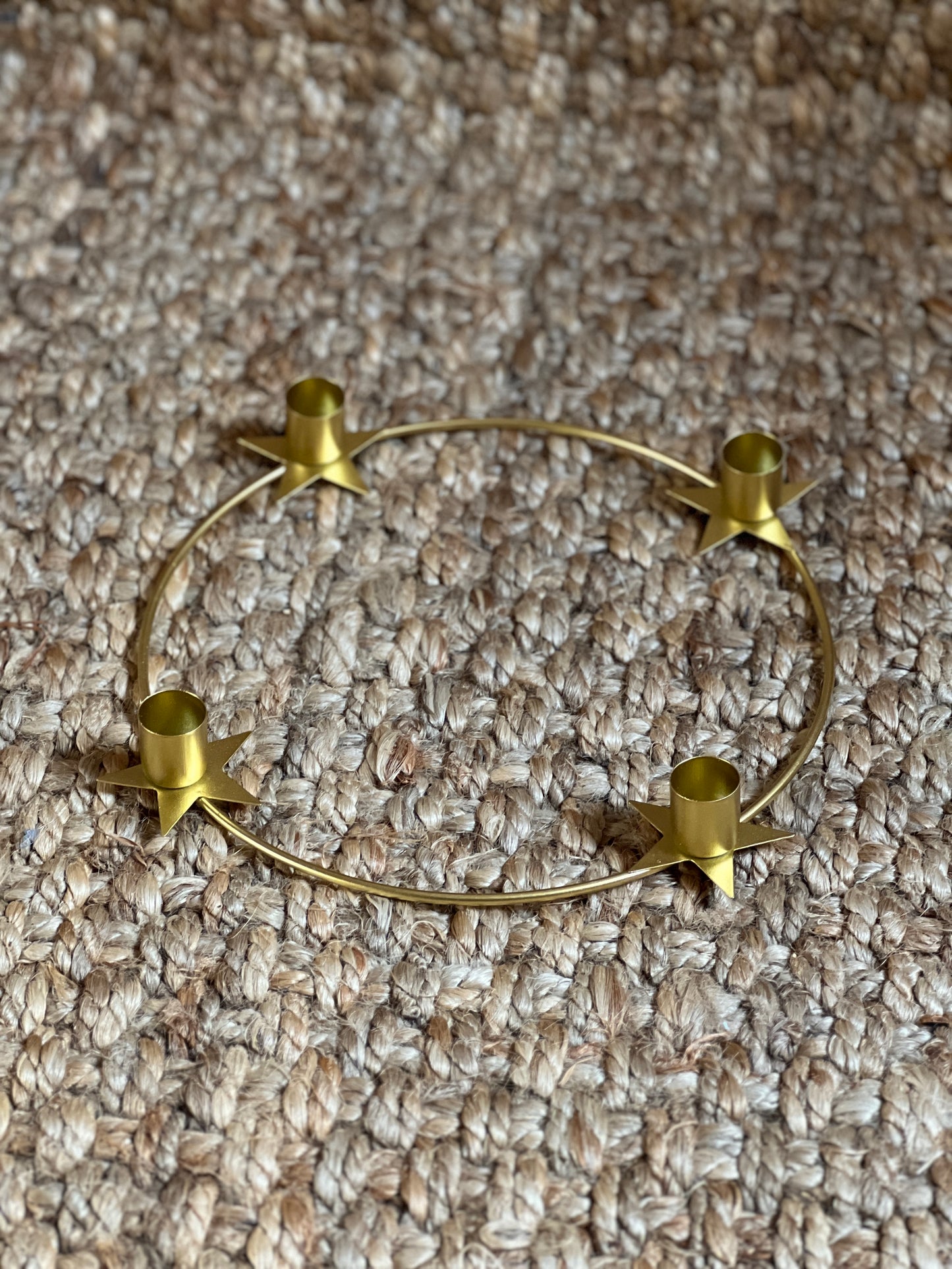 GOLDEN ADVENT WREATH 4 CANDLES