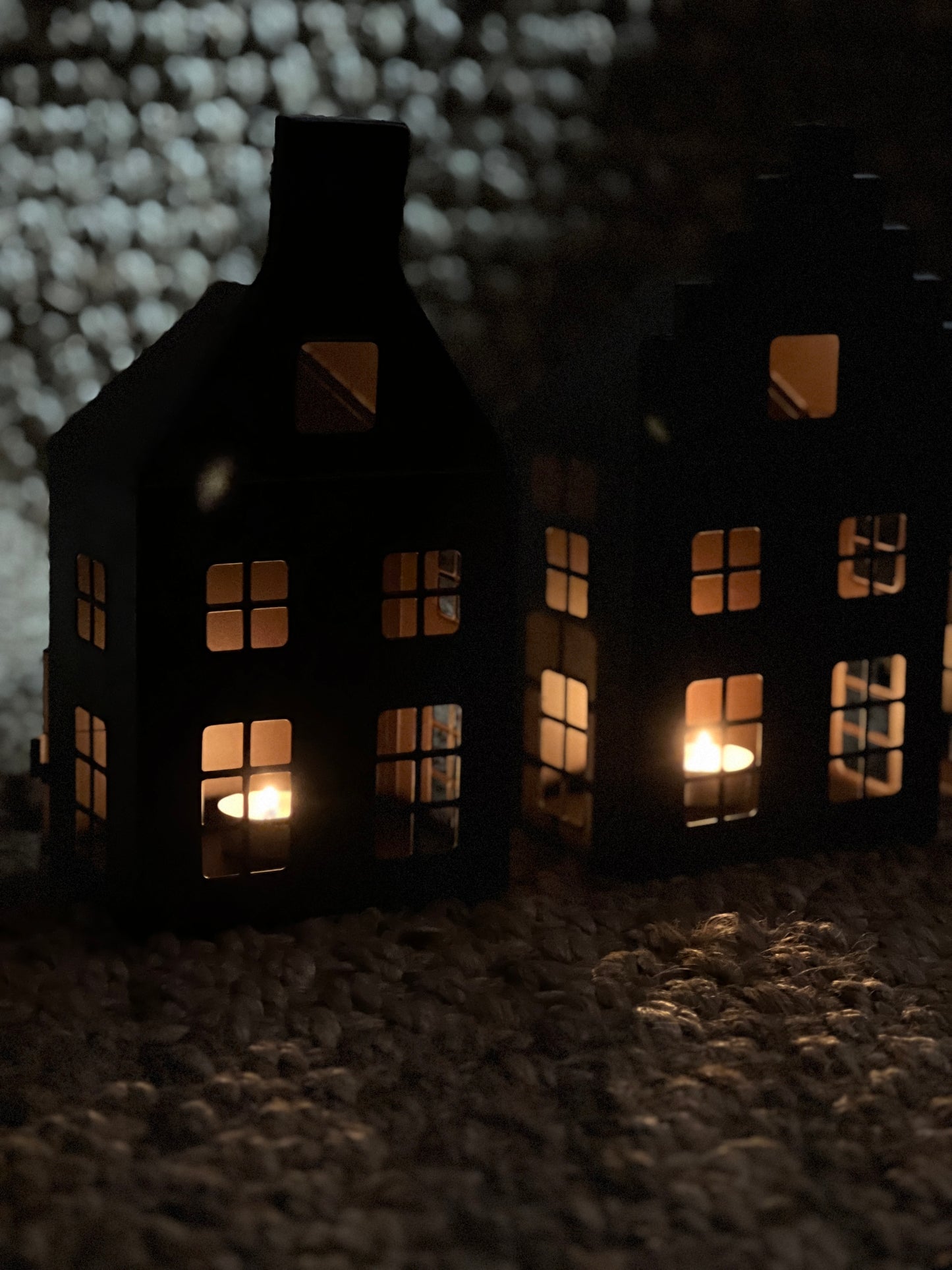 METALLIC HOUSE LANTERN CHRISTMAS ORNAMENT CORTEN