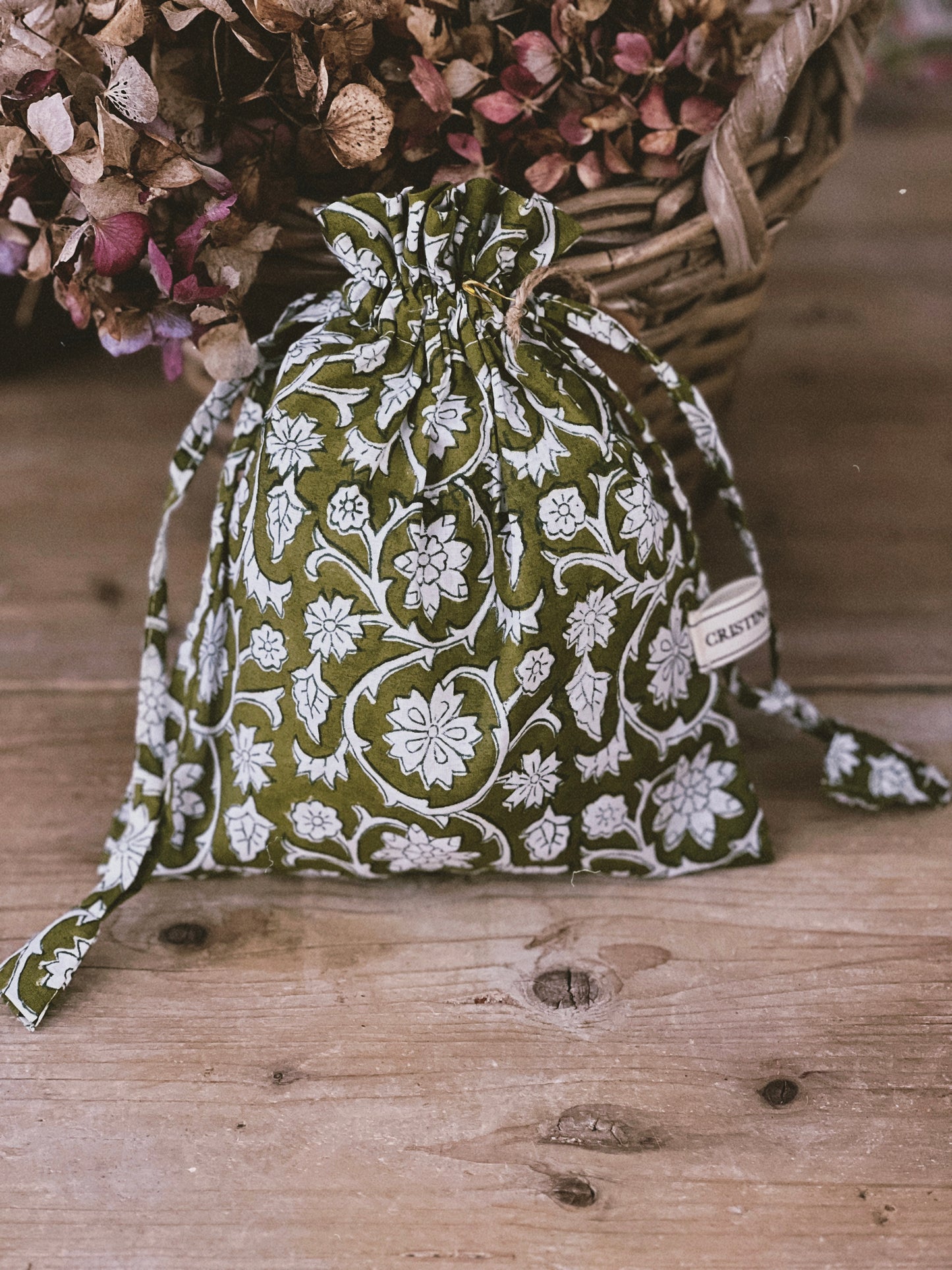 Floral Block Print Bag