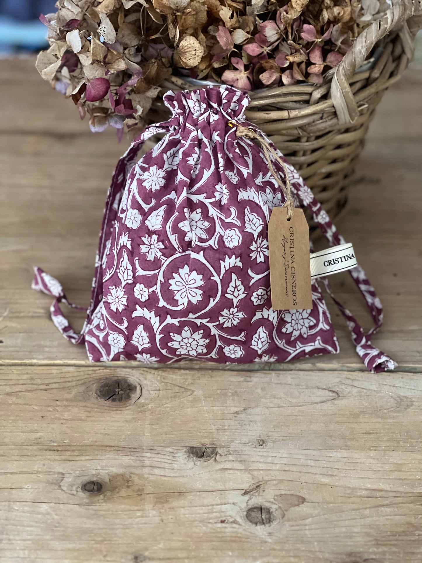 Floral Block Print Bag