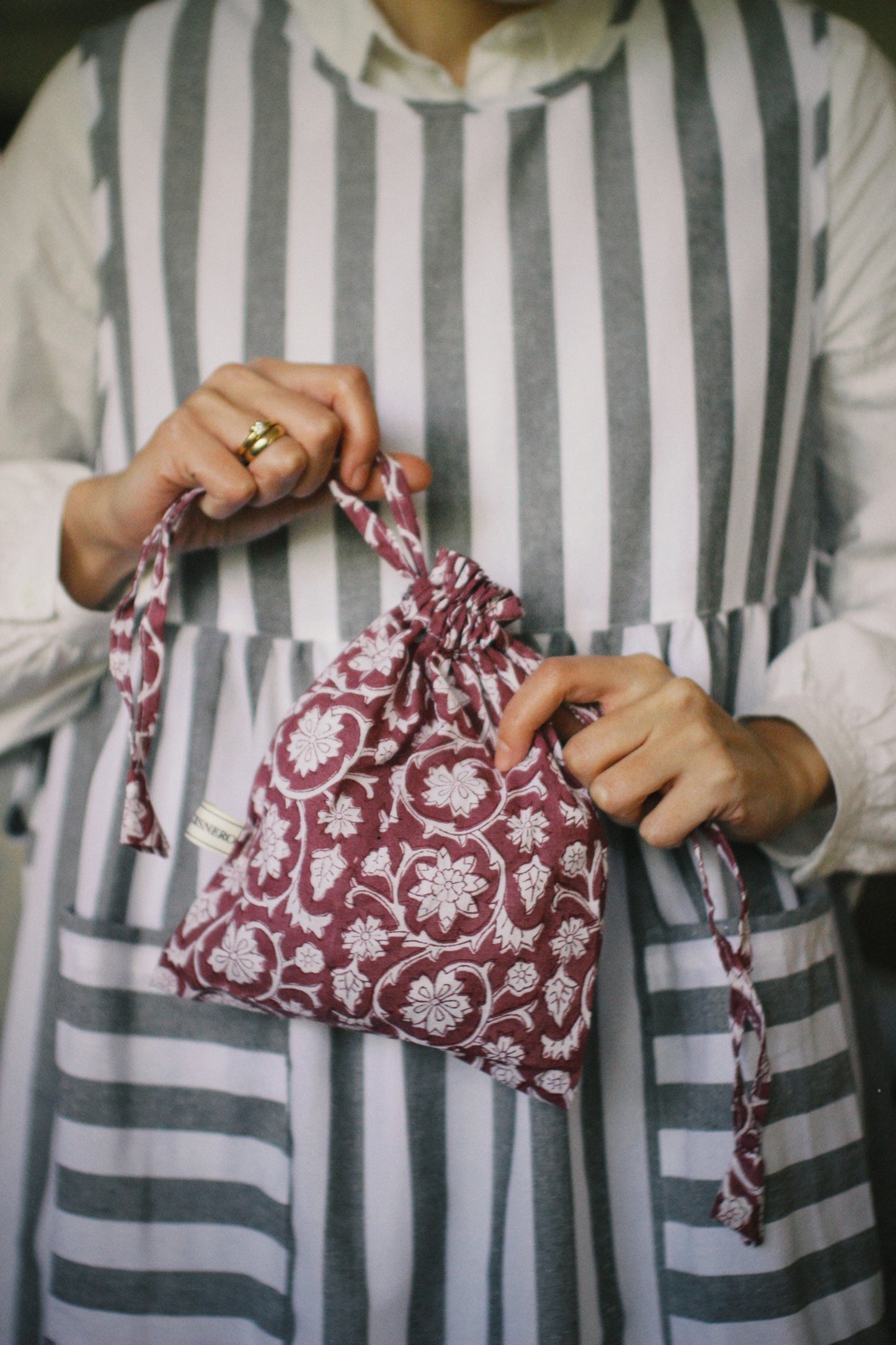 Floral Block Print Bag