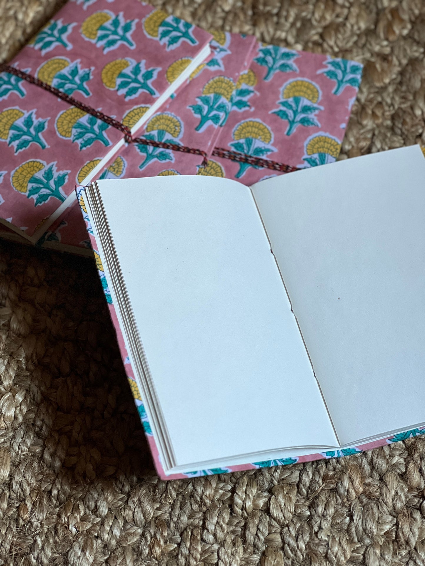 PINK BLOCK PRINT NOTEBOOK