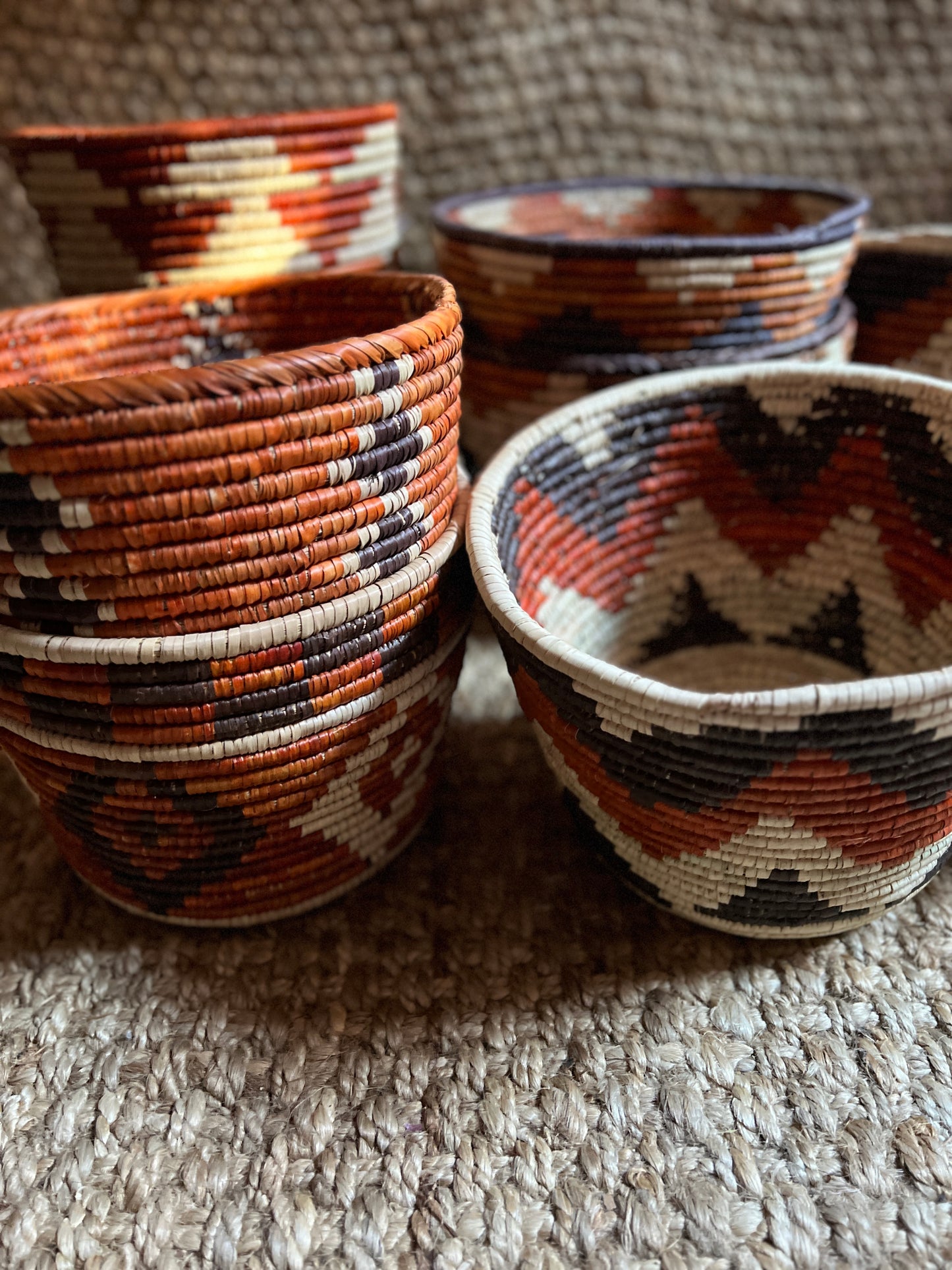 LARGE TRIBAL PALM BASKET