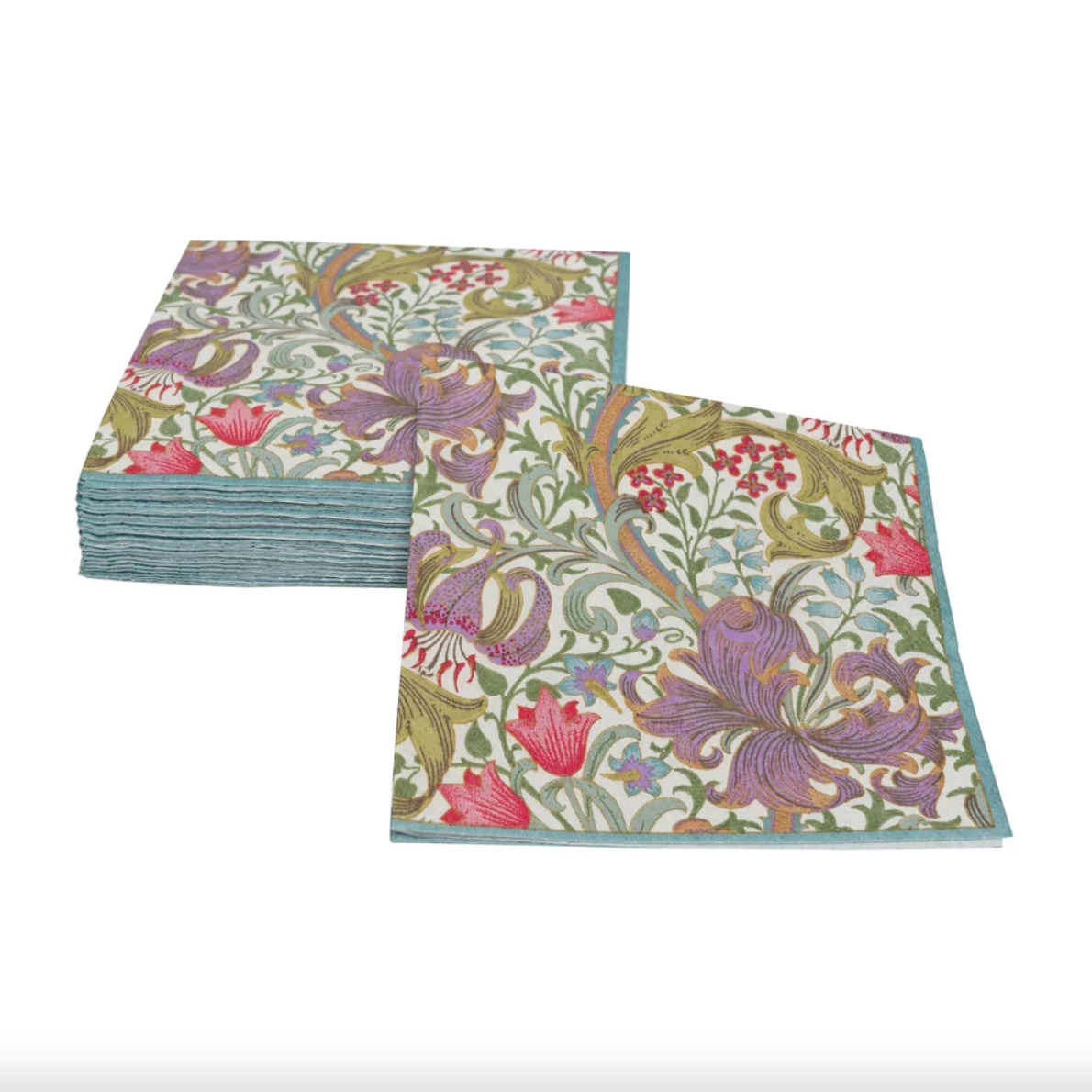 20 SERVILLETAS DE PAPEL DE COCKTAIL GOLDEN LILY-IVORY