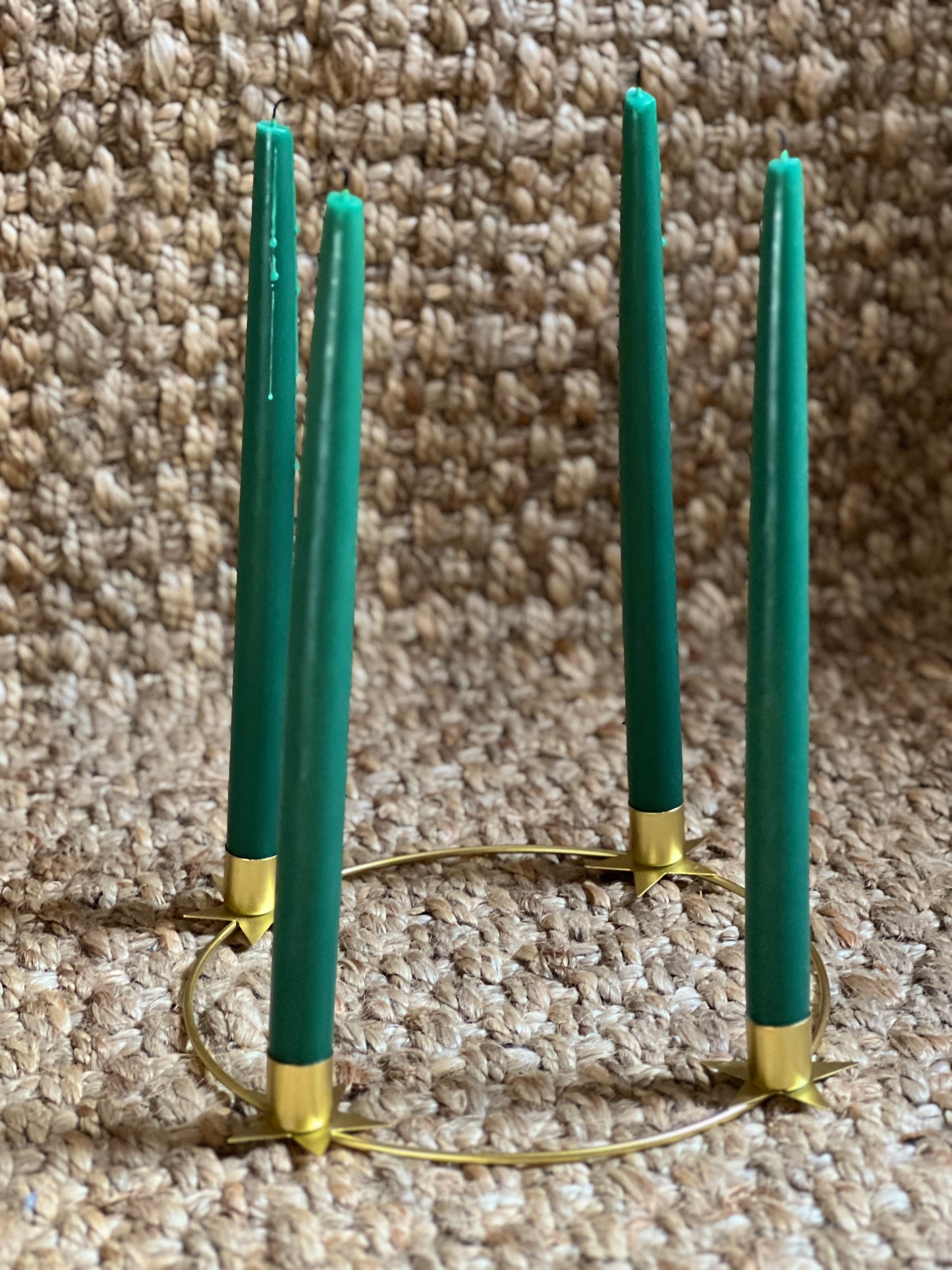 GOLDEN ADVENT WREATH 4 CANDLES