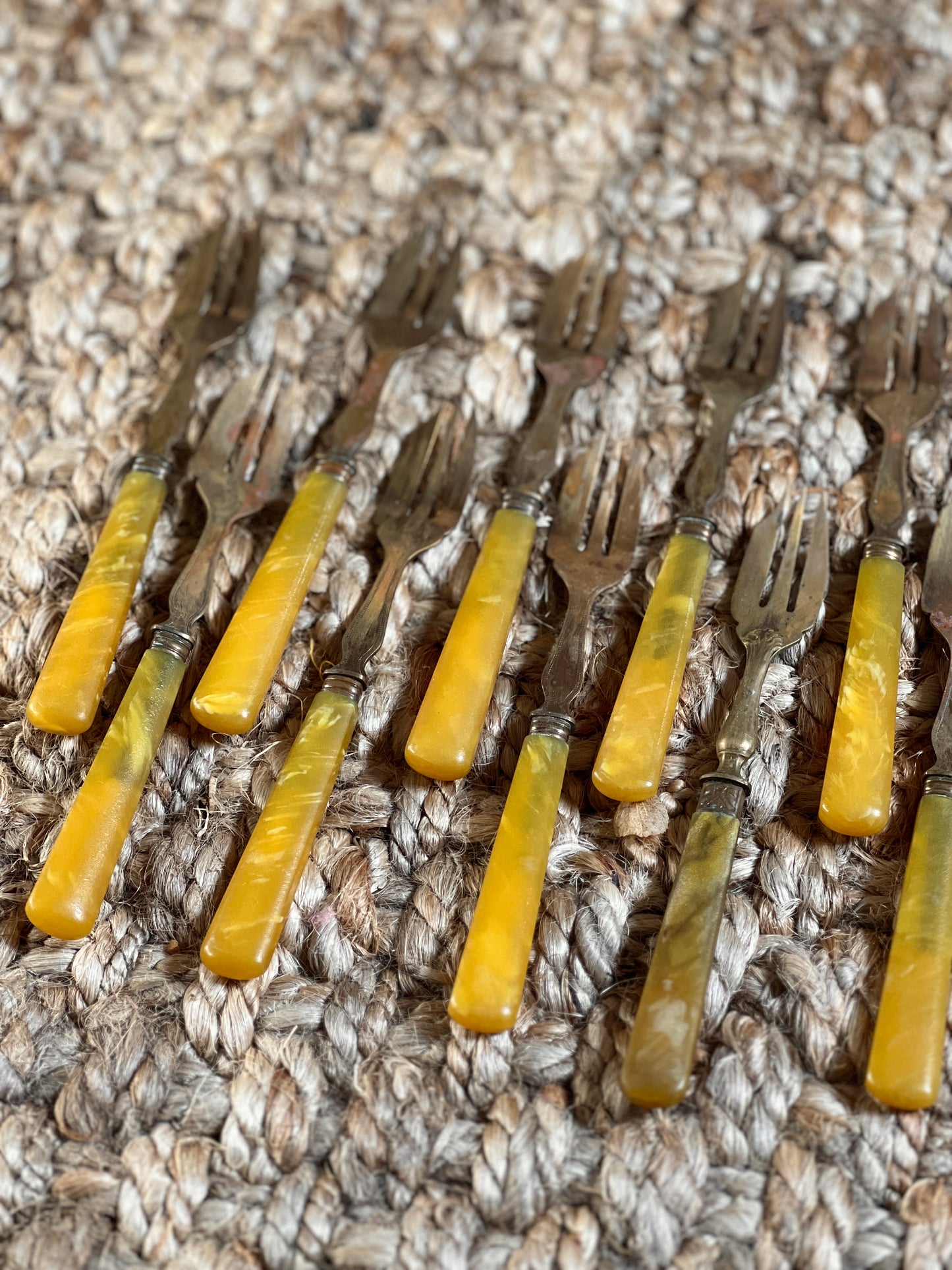 SET OF ANTIQUE DESSERT FORKS