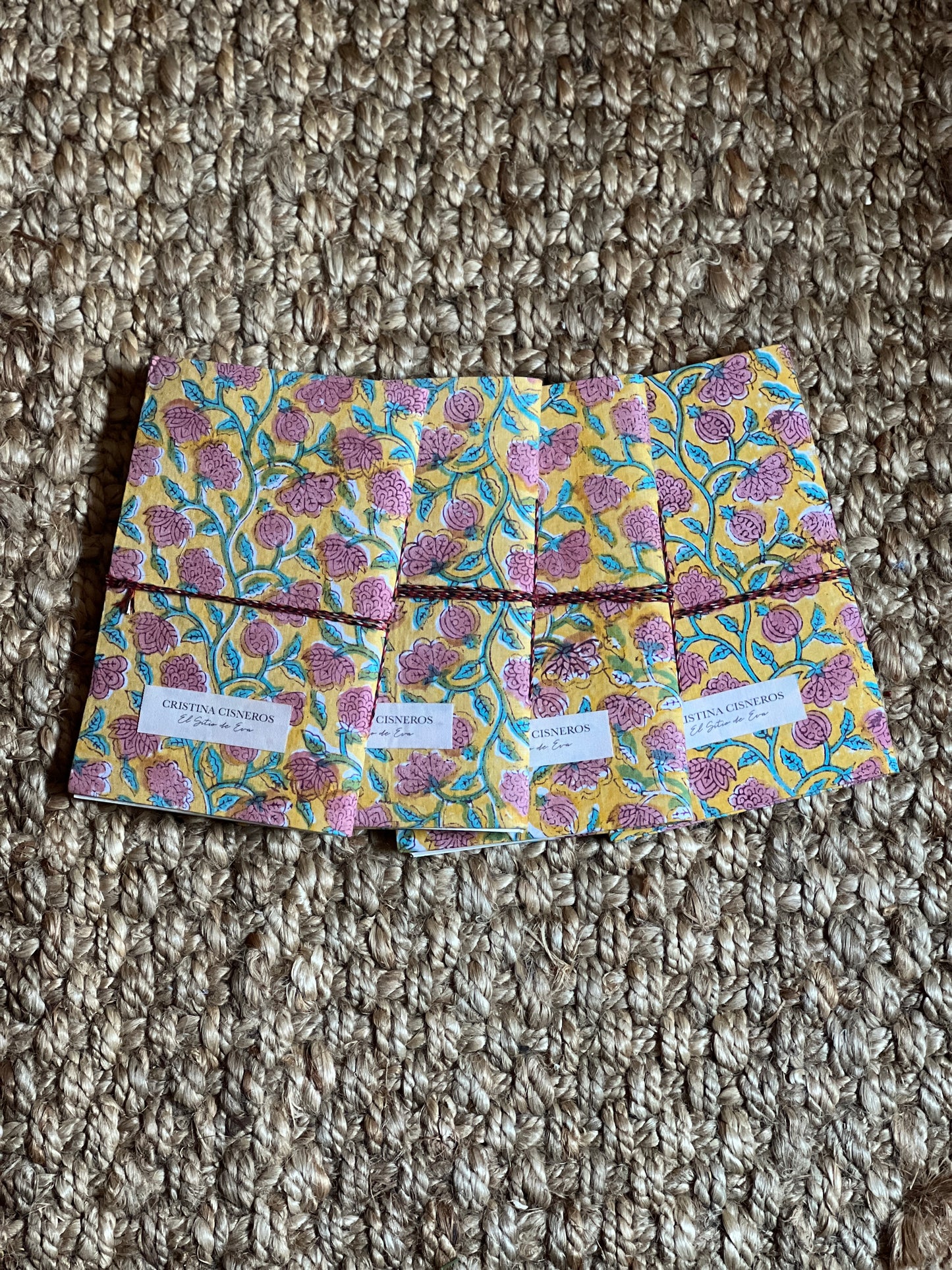 YELLOW BLOCK PRINT NOTEBOOK