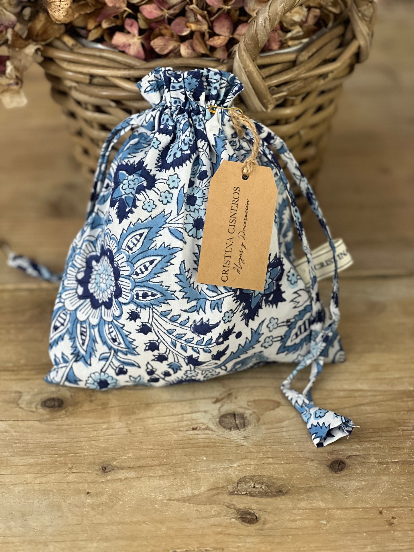 Floral Block Print Bag