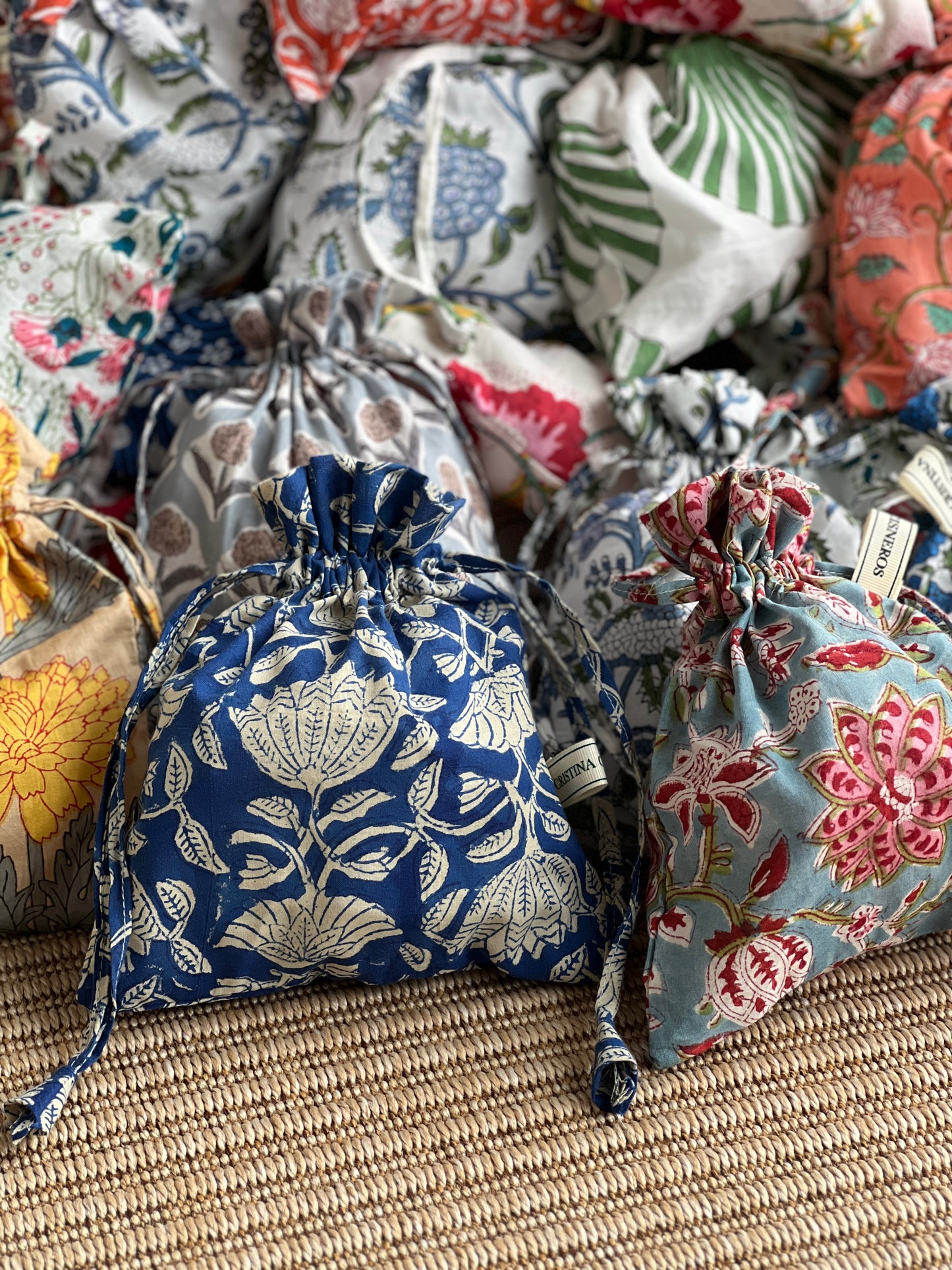 Floral Block Print Bag