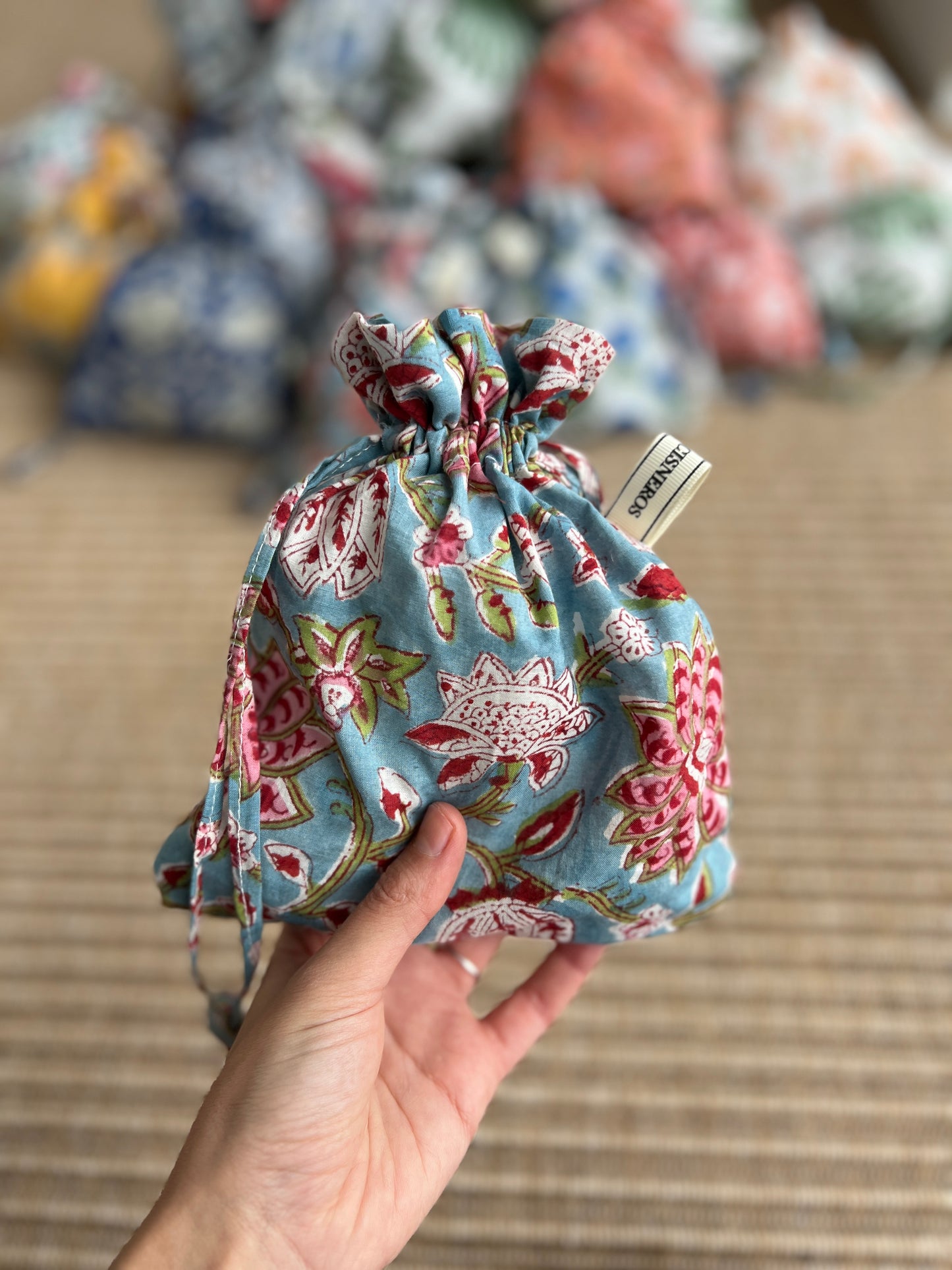 Floral Block Print Bag