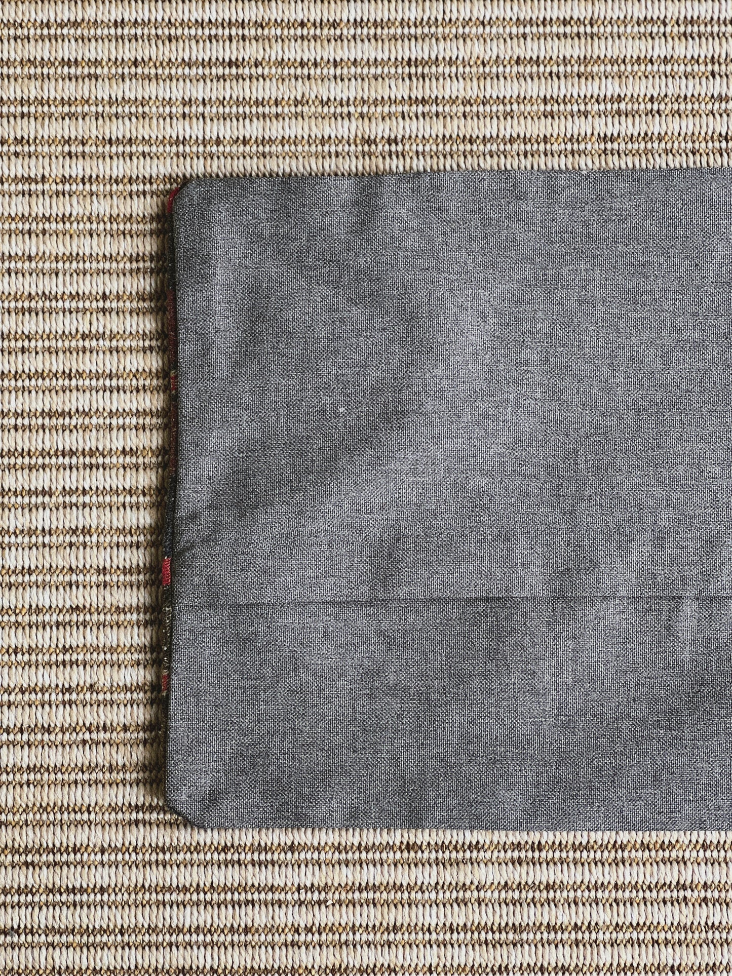 CORAL BRONZE FLORAL BLOCK PRINT RUFFLE CUSHION