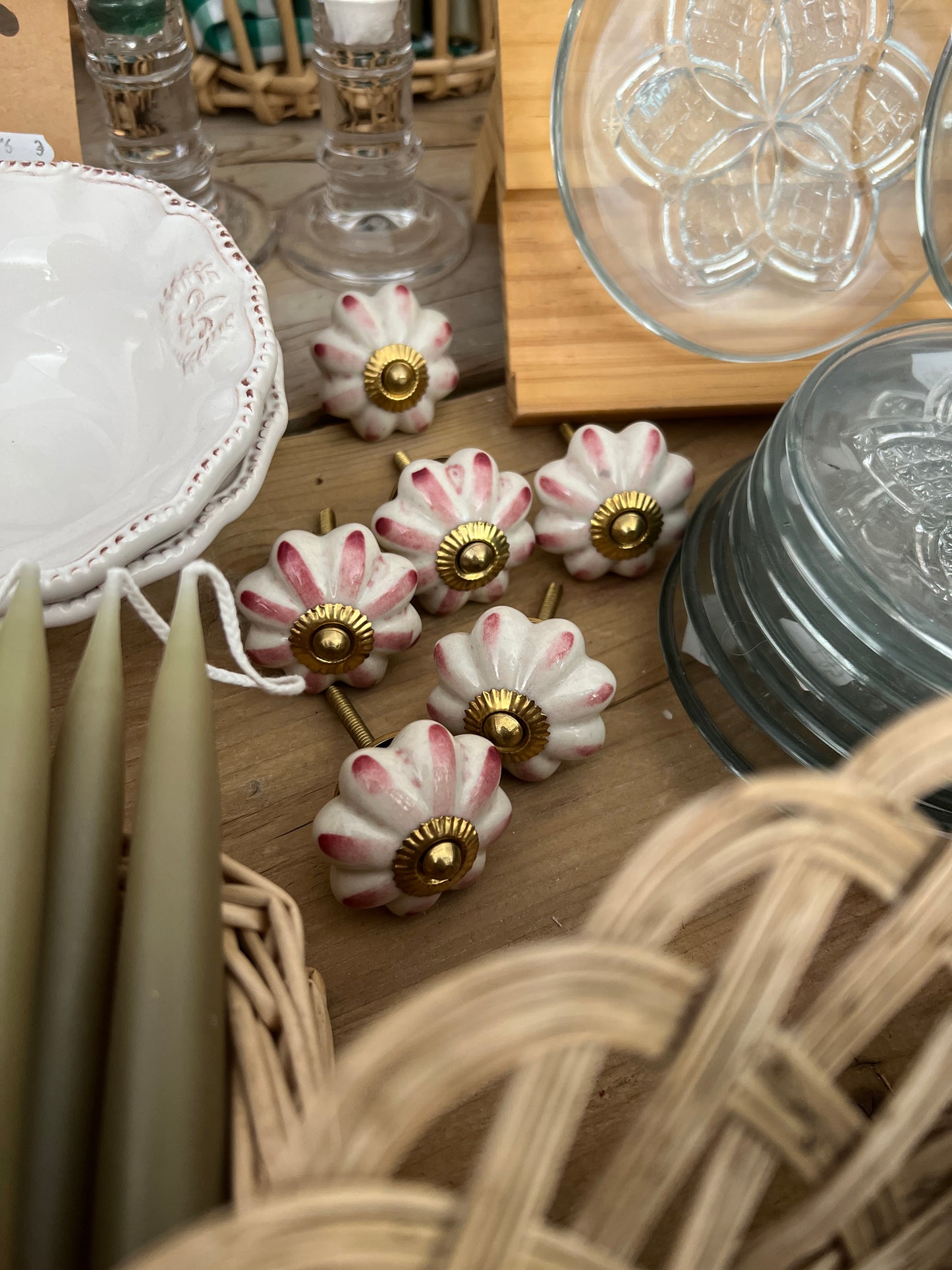 PINK CERAMIC HANDLES