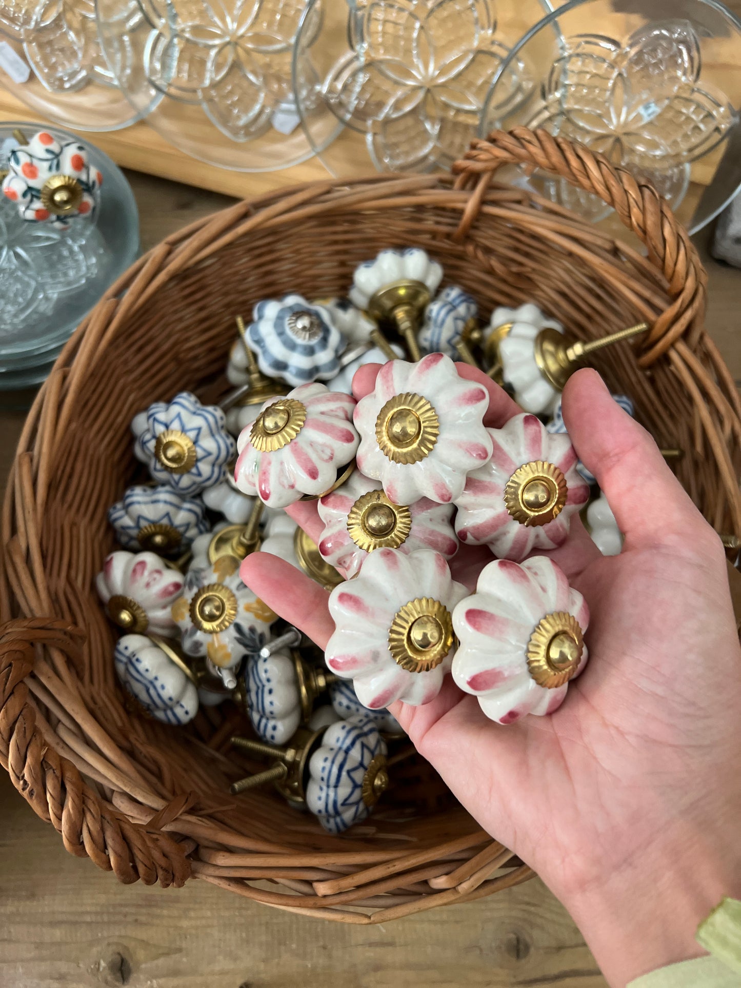 PINK CERAMIC HANDLES