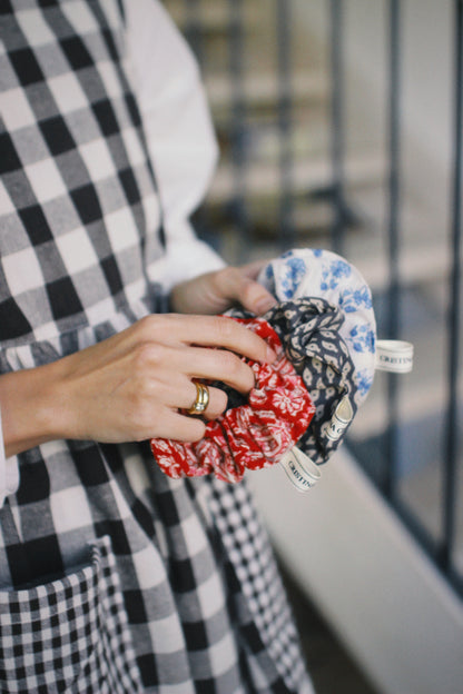 VARIED BLOCK PRINTED SCRUNCHIES