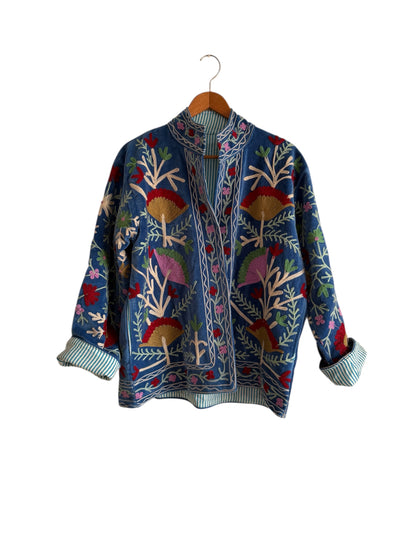 CHAQUETA SUZANI BORDADA A MANO DE TERCIOPELO 02