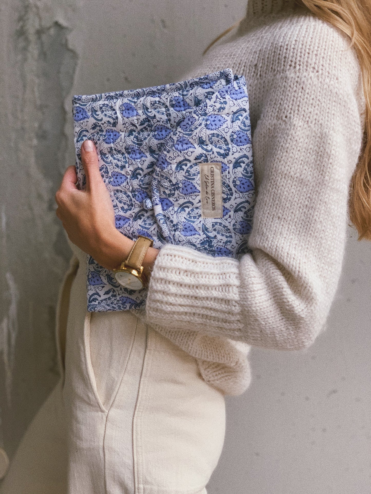 PREVENTA(1 FEB) - BOLSO PEQUEÑO BLOCK PRINT FLORAL