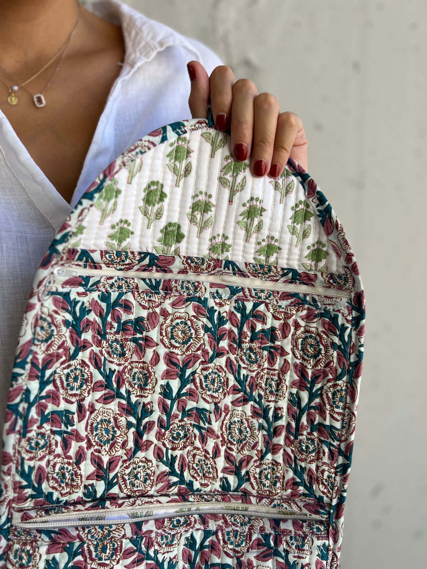 PREVENTA(1 FEB) - BOLSO PEQUEÑO BLOCK PRINT FLORAL