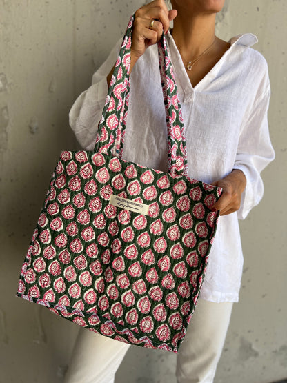 PREVENTA(1 FEB) - BOLSO BLOCK PRINT FLORAL