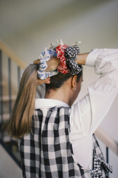 VARIED BLOCK PRINTED SCRUNCHIES