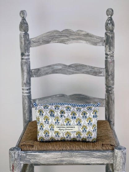 NECESER BLOCK PRINT FLORAL COLOR BLANCO