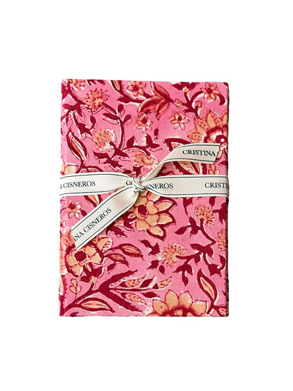 CUADERNO FORRADO TAPA DURA ROSA