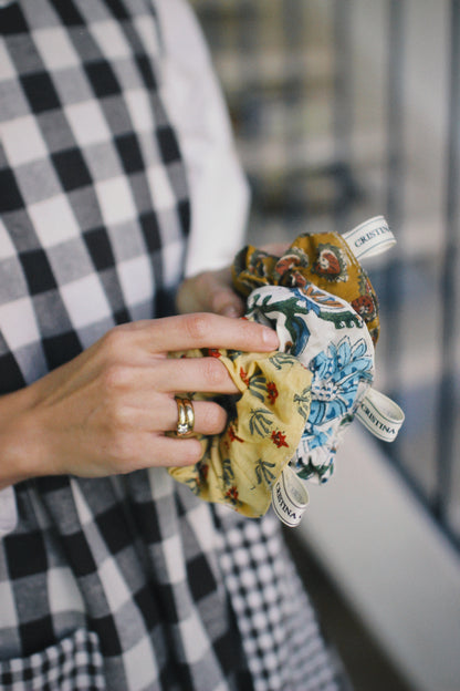 VARIED BLOCK PRINTED SCRUNCHIES