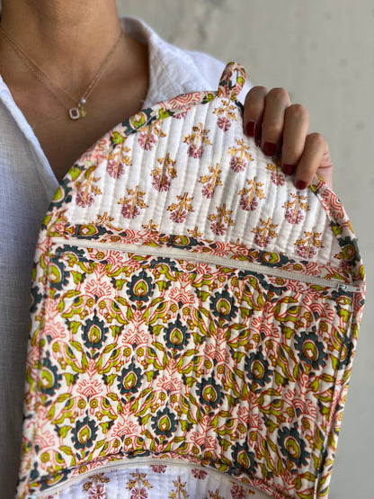 PREVENTA(1 FEB) - BOLSO PEQUEÑO BLOCK PRINT FLORAL