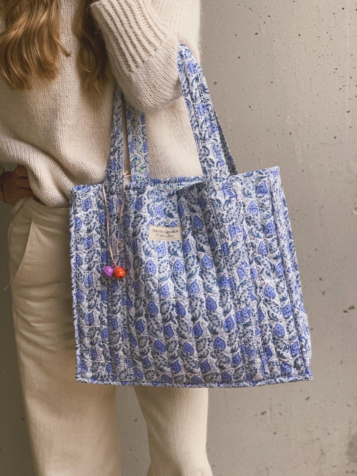 PREVENTA(1 FEB) - BOLSO BLOCK PRINT FLORAL