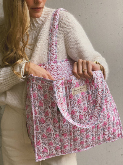 PREVENTA(1 FEB) - BOLSO BLOCK PRINT FLORAL