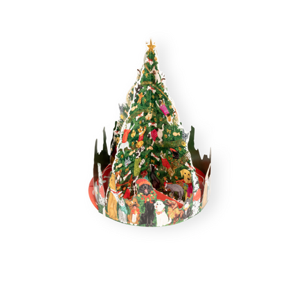 CALENDARIO DE ADVIENTO 3D CON ÁRBOL DE NAVIDAD Y MASCOTAS