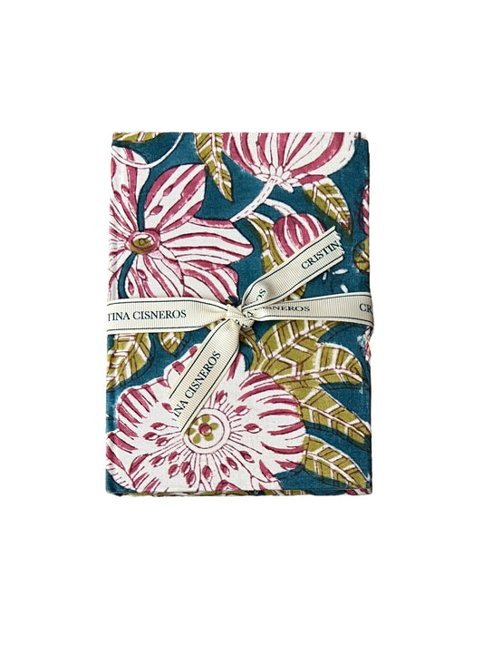 CUADERNO FORRADO TAPA DURA TURQUESA ROSA