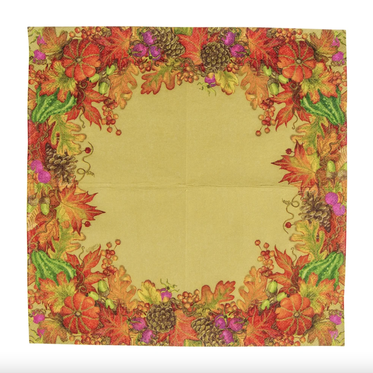 20 SERVILLETAS DE PAPEL DE COCKTAIL HARVEST GARLAND