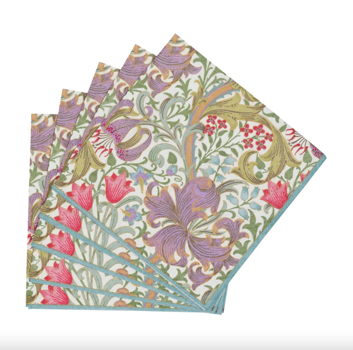 20 SERVILLETAS DE PAPEL DE COCKTAIL GOLDEN LILY-IVORY