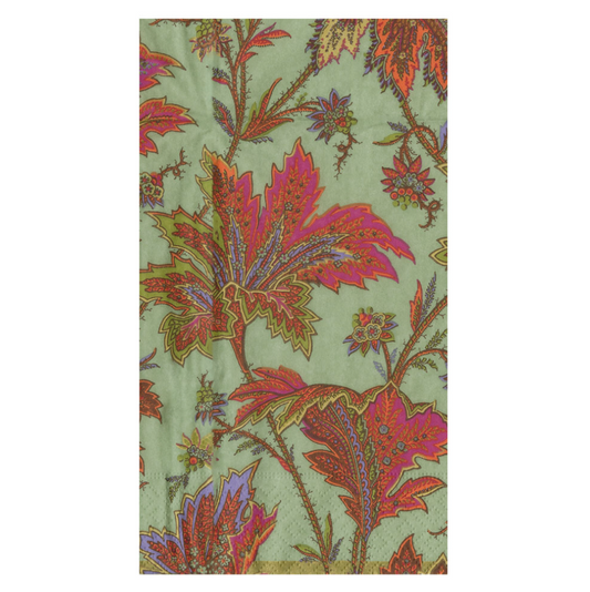 15 SERVILLETAS DE PAPEL PAISLEY LEAVES SAGE GREEN