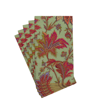 15 SERVILLETAS DE PAPEL PAISLEY LEAVES SAGE GREEN