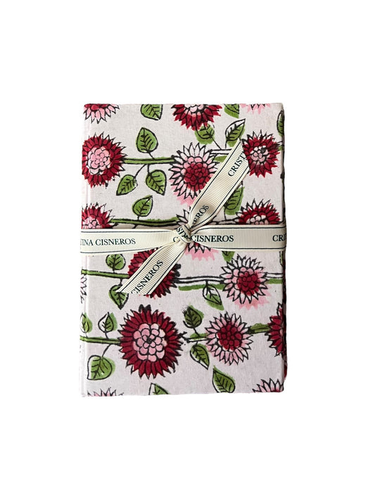 CUADERNO FORRADO TAPA DURA ROJO ROSA