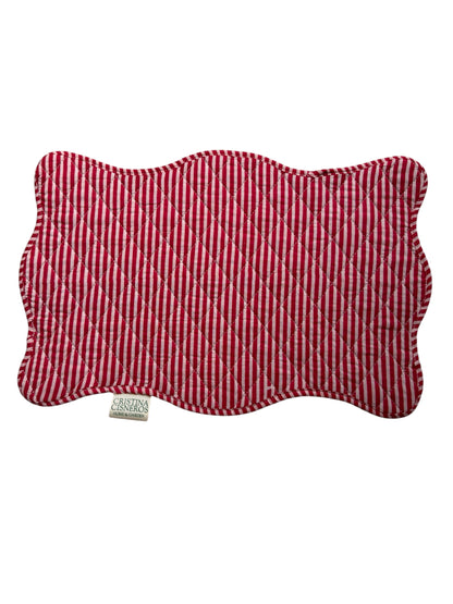 SET 2 MANTELES INDIVIDUALES ACOLCHADOS FLORAL COLOR ROJO AZUL