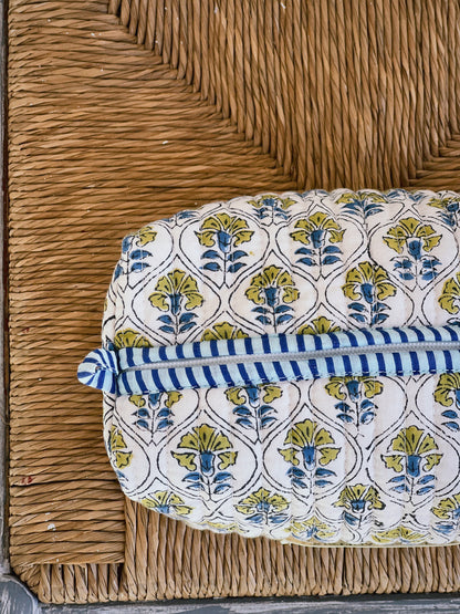 NECESER BLOCK PRINT FLORAL COLOR BLANCO